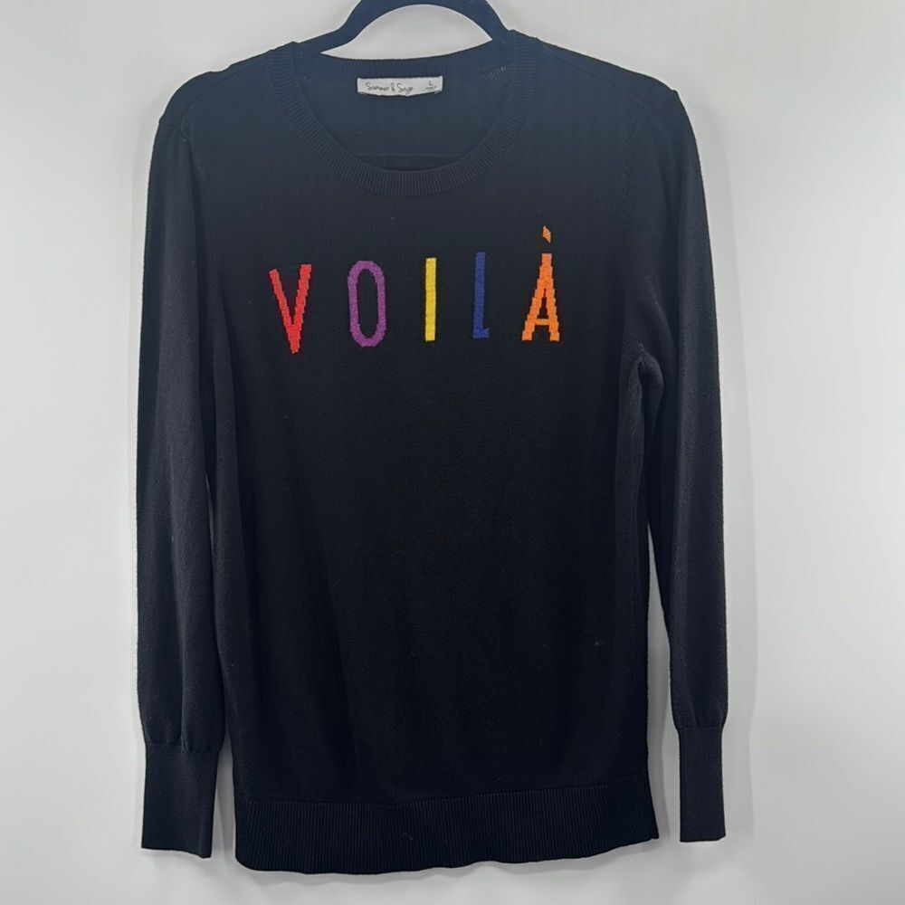 3For$20 Summer & Sage Voila Black Sweater size Lage